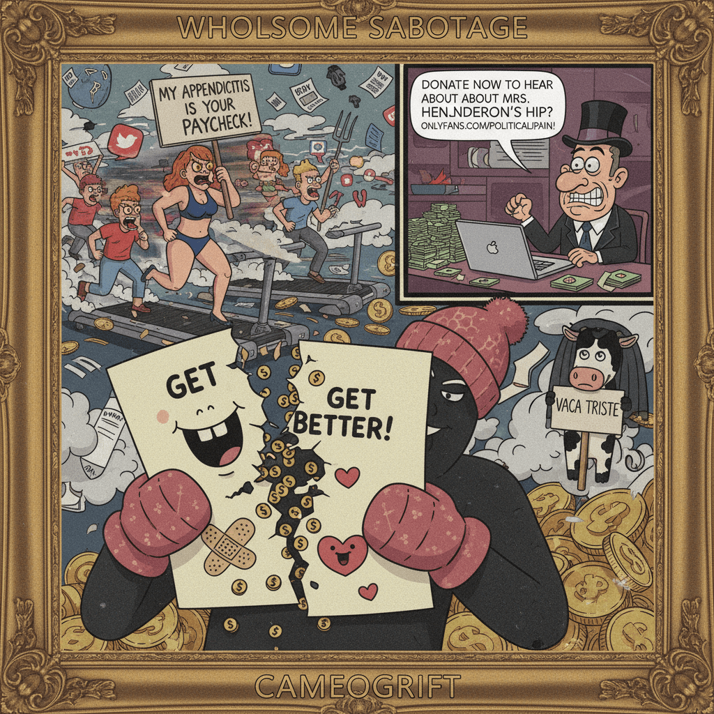 Get well soon, also your MP is monetizing constituent suffering