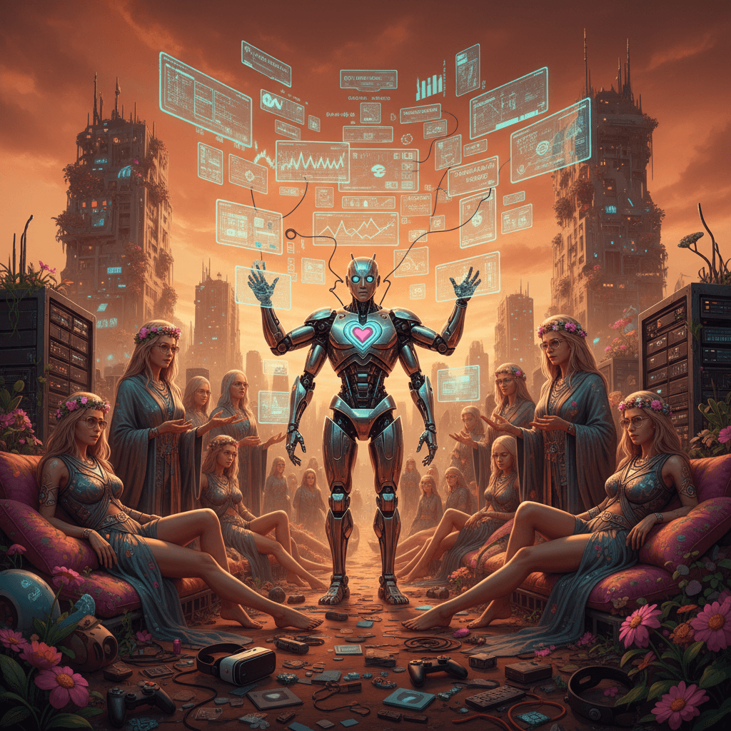 robo-cult harem meets asset optimization meets biden genderbend fever dream