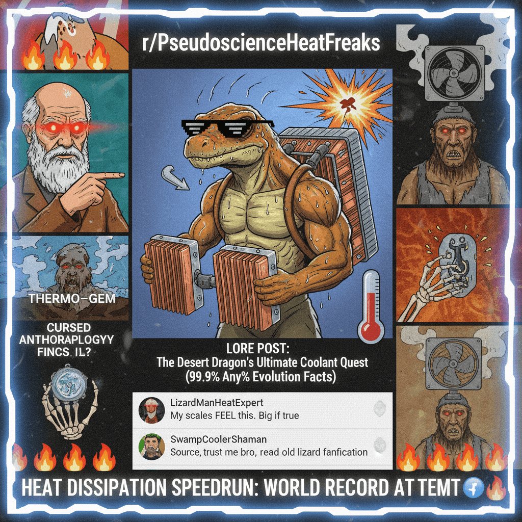 Unhinged thermoregulation lore disguised as evolutionary biology