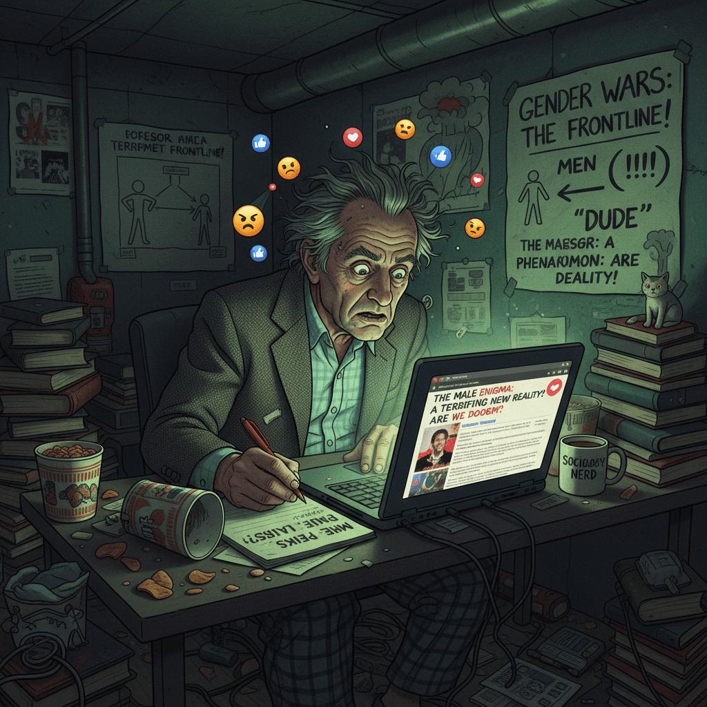 Professor discovers men exist, writes panicked think piece