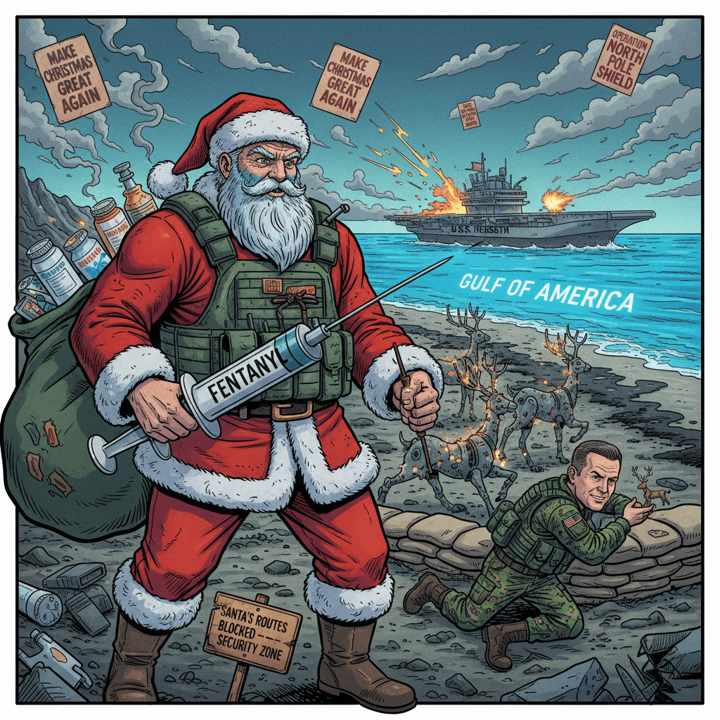 Santa's supply run gets intercepted by Defense Dept, reindeer casualties reported