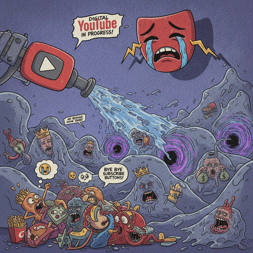 YouTube speedruns digital hygiene, nukes 130k channels of trash