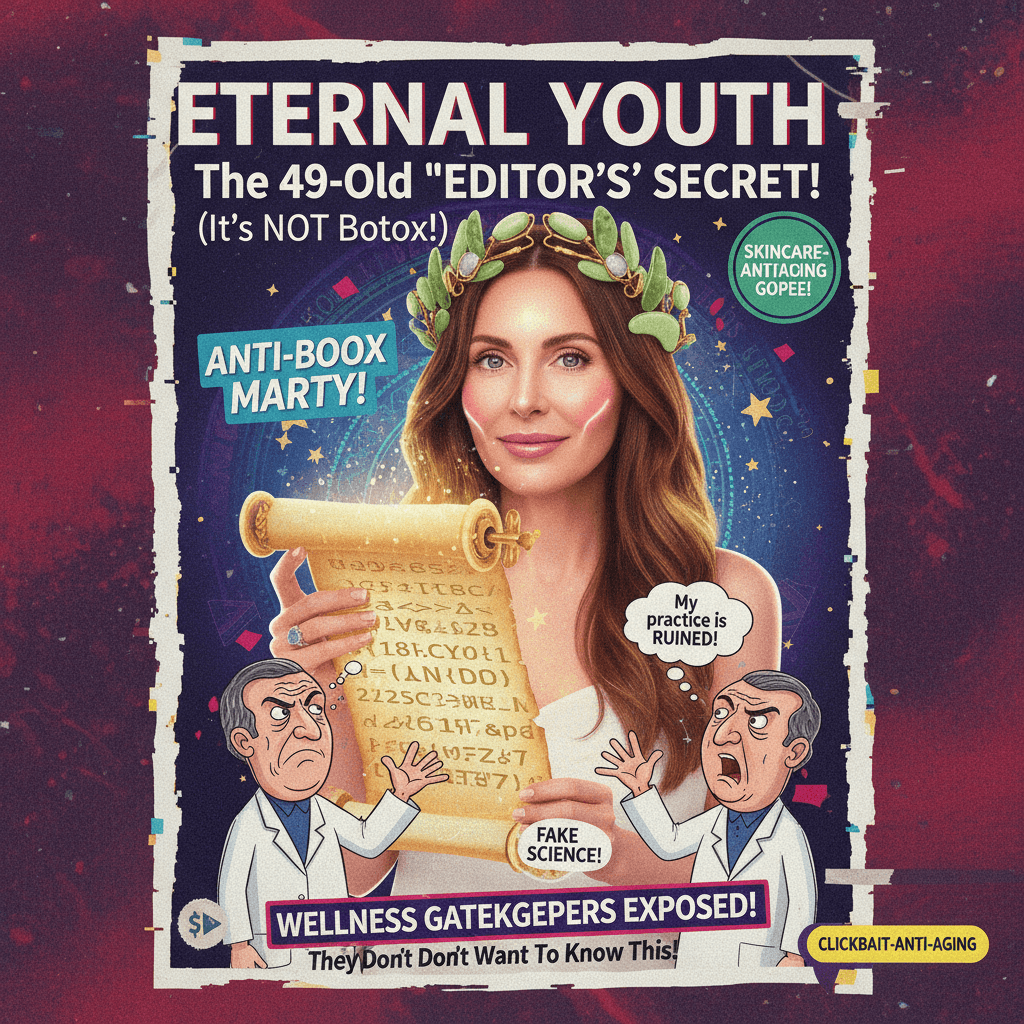 49yo editor cracks immortality code, dermatologists hate her