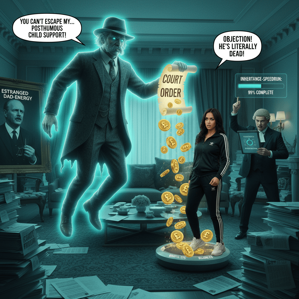 deadbeat dad's ghost haunts stepmom via court order and £1.75m