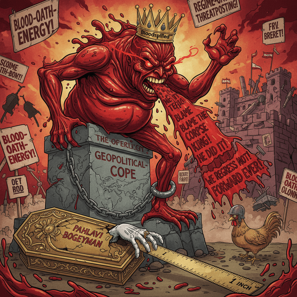 Bloodspilled™ regime refuses to retreat 1 inch, blames dead shah