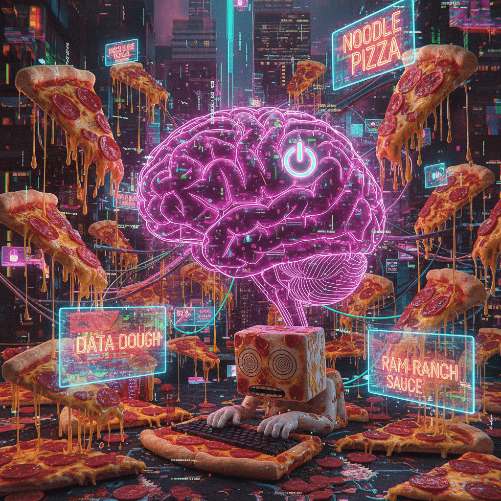 My brain rebooting after seeing pizza-based cyber-infrastructure