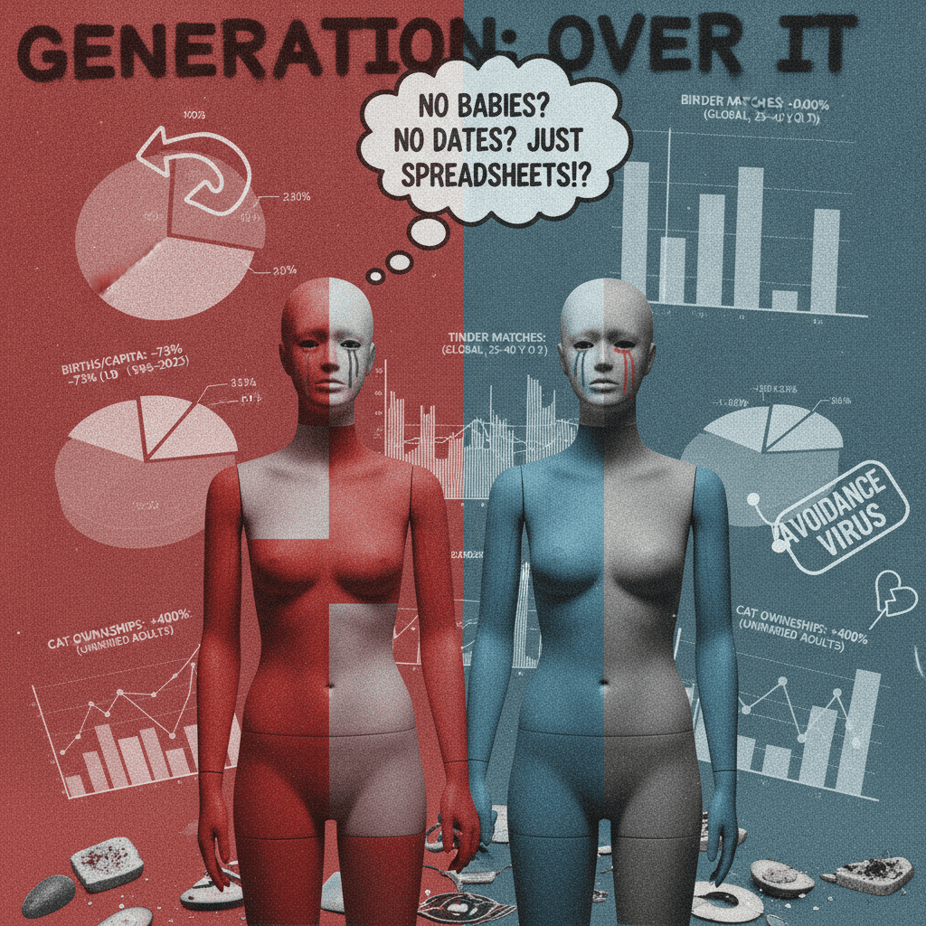 red-blue intimate photo meets demographic doom posting