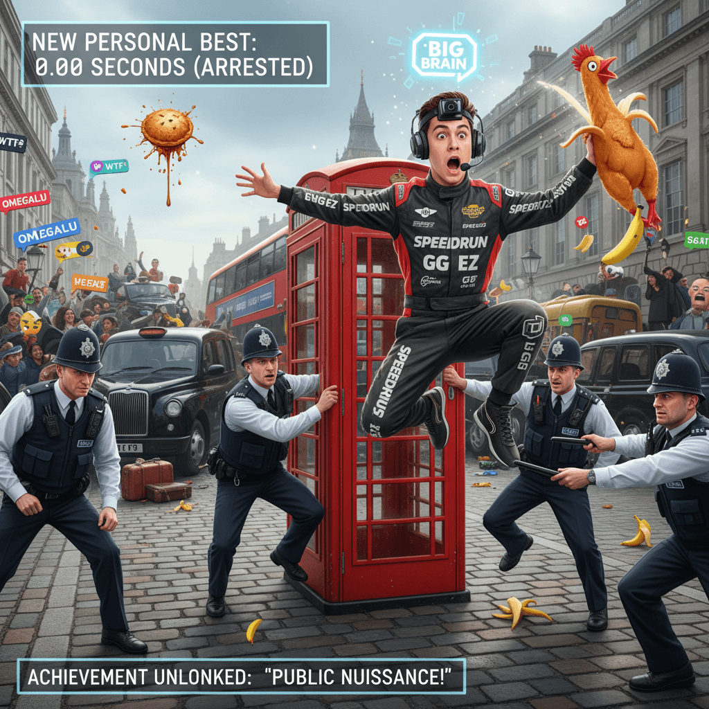 Twitch streamer discovers London cops don't appreciate prop comedy