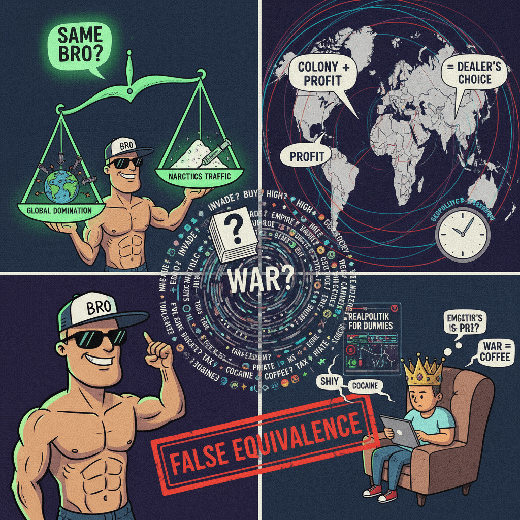 bro just compared imperialism to drug trade like they're the same thing