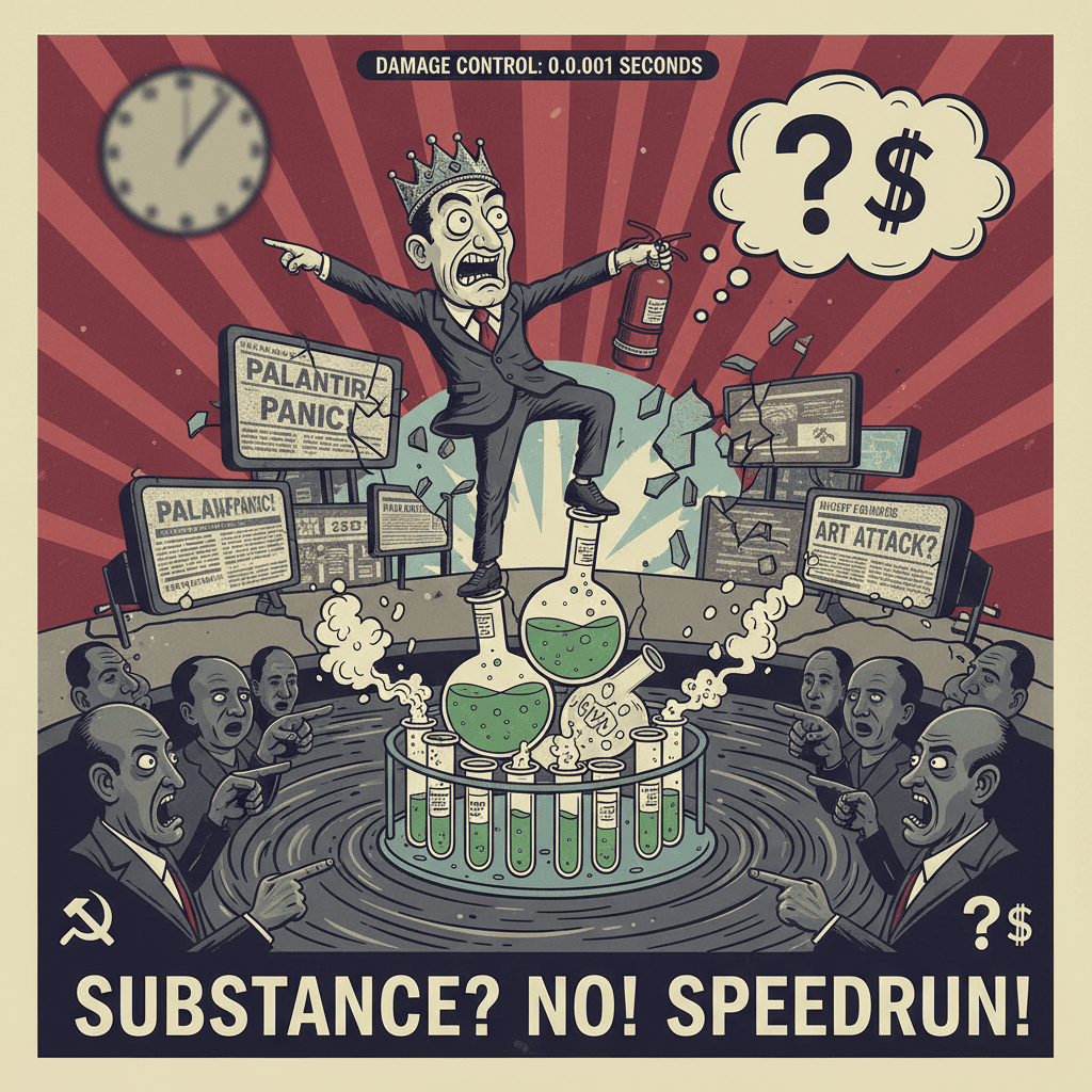 Palantir CEO allegedly stages performance art piece titled 'substances'