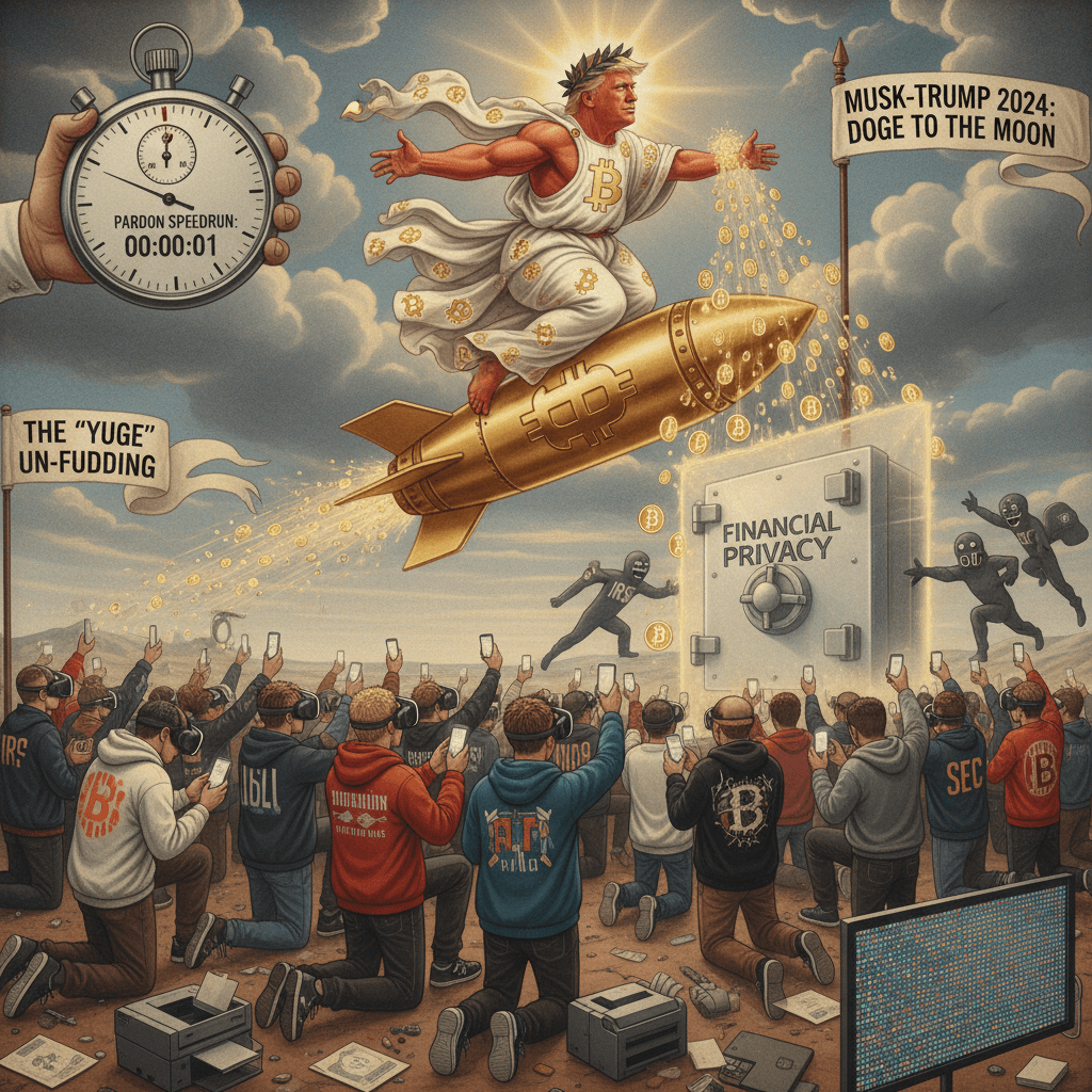 Trump saves bitcoin bros, financial privacy truly saved this time