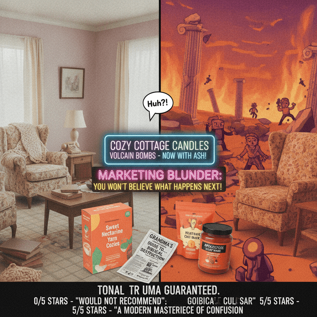 Grandma's living room meets Sodom: marketing department discovers juxtaposition