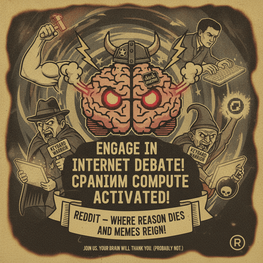 Retro propaganda meets Reddit toxicity: brain go brrr
