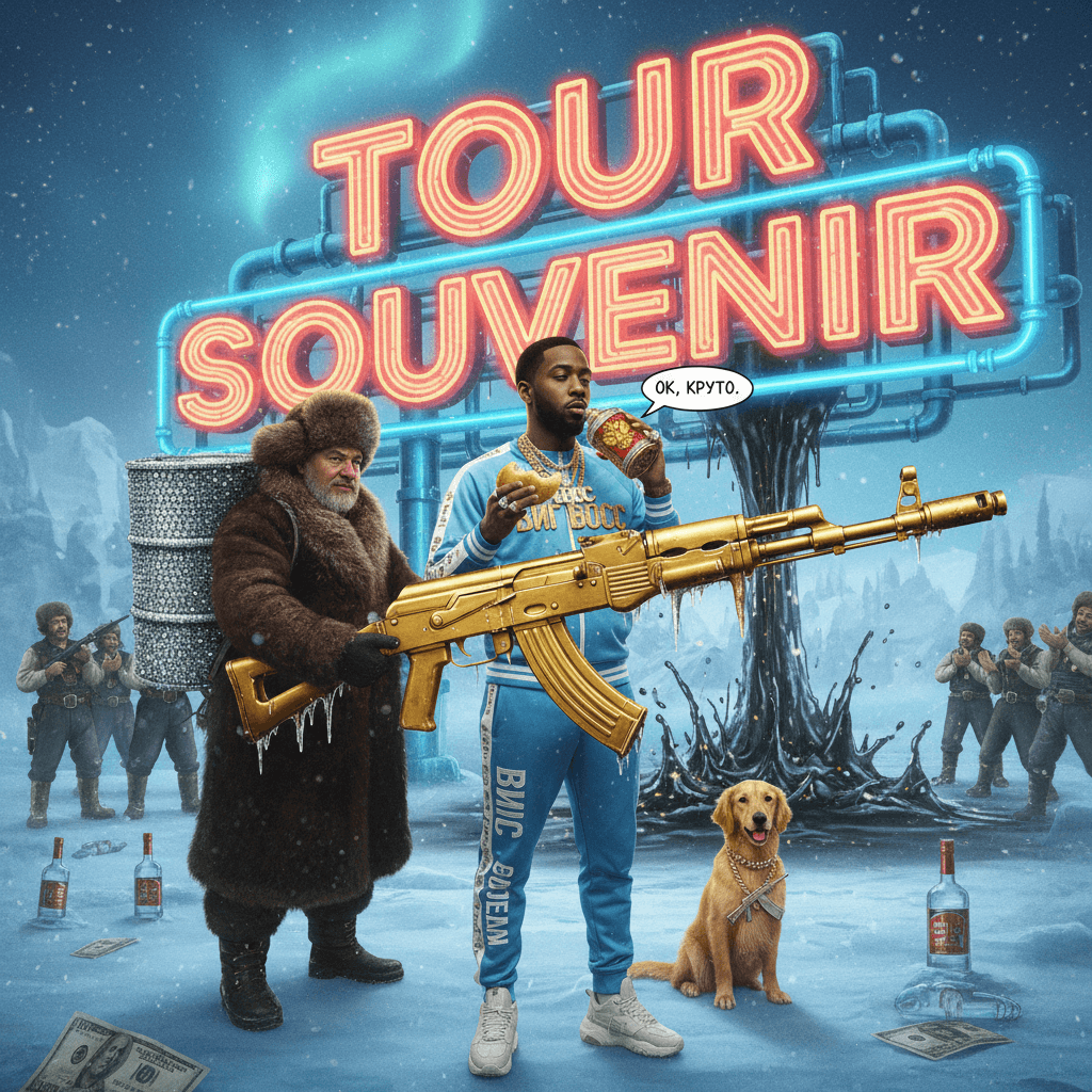 freddie gibbs casually receives AK as tour souvenir, absolutely unfazed