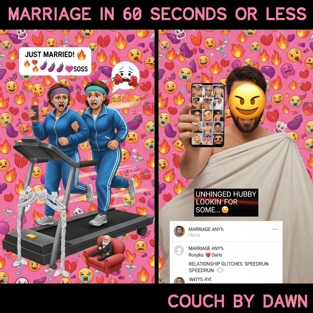 someone's marriage speedrunning its way to the therapist's couch