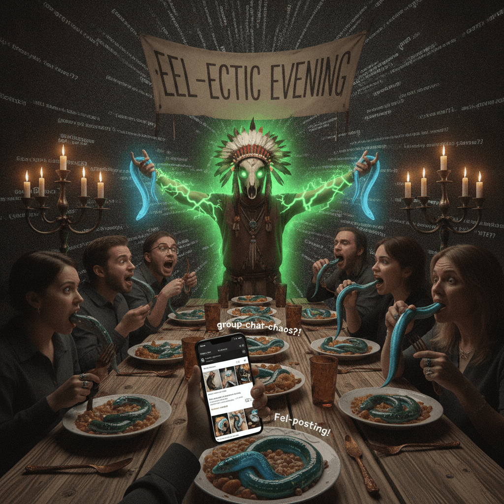 Shaman approves bringing eels to dinner, logistics TBD
