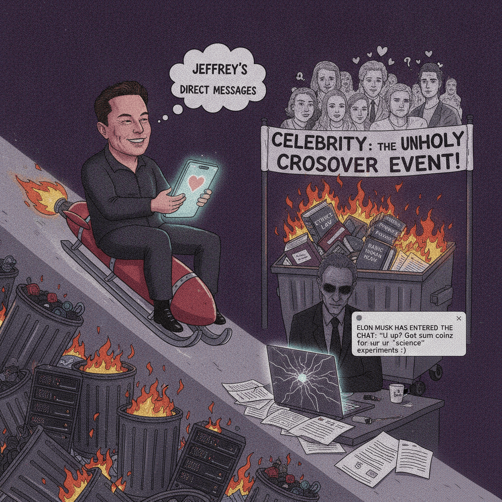 Elon slides into Epstein's DMs like he didn't read the room