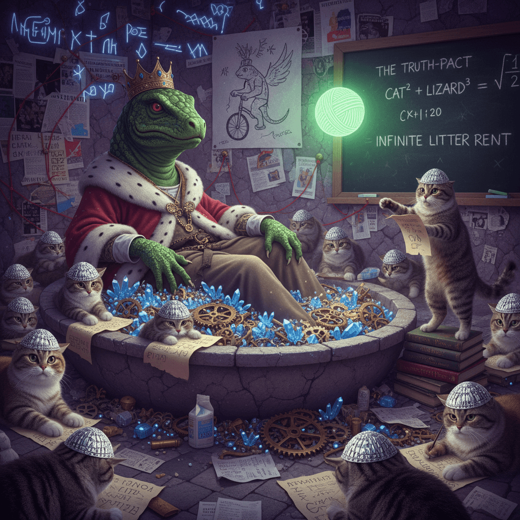 lizard people rent-free in your cat's litter box, apparently