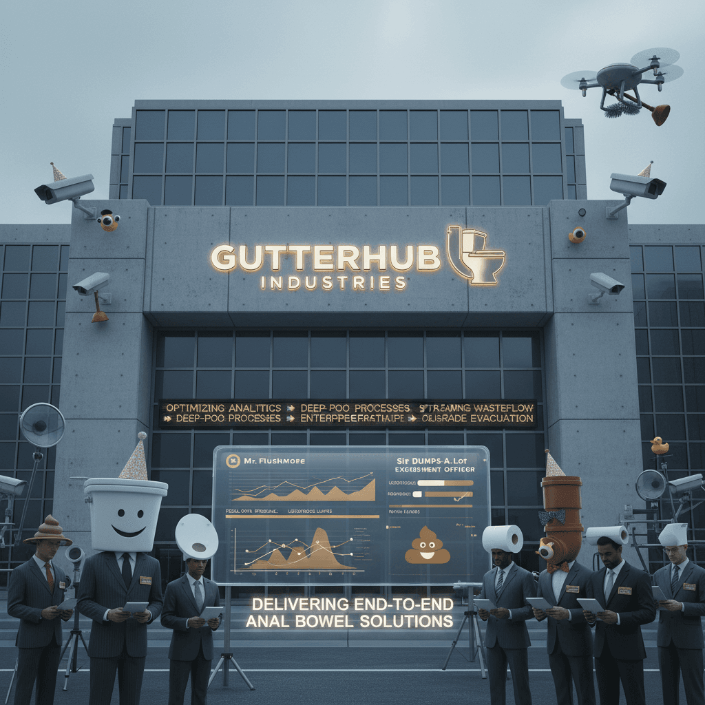 GutterHub industries presents: poop jokes dressed in enterprise software cosplay