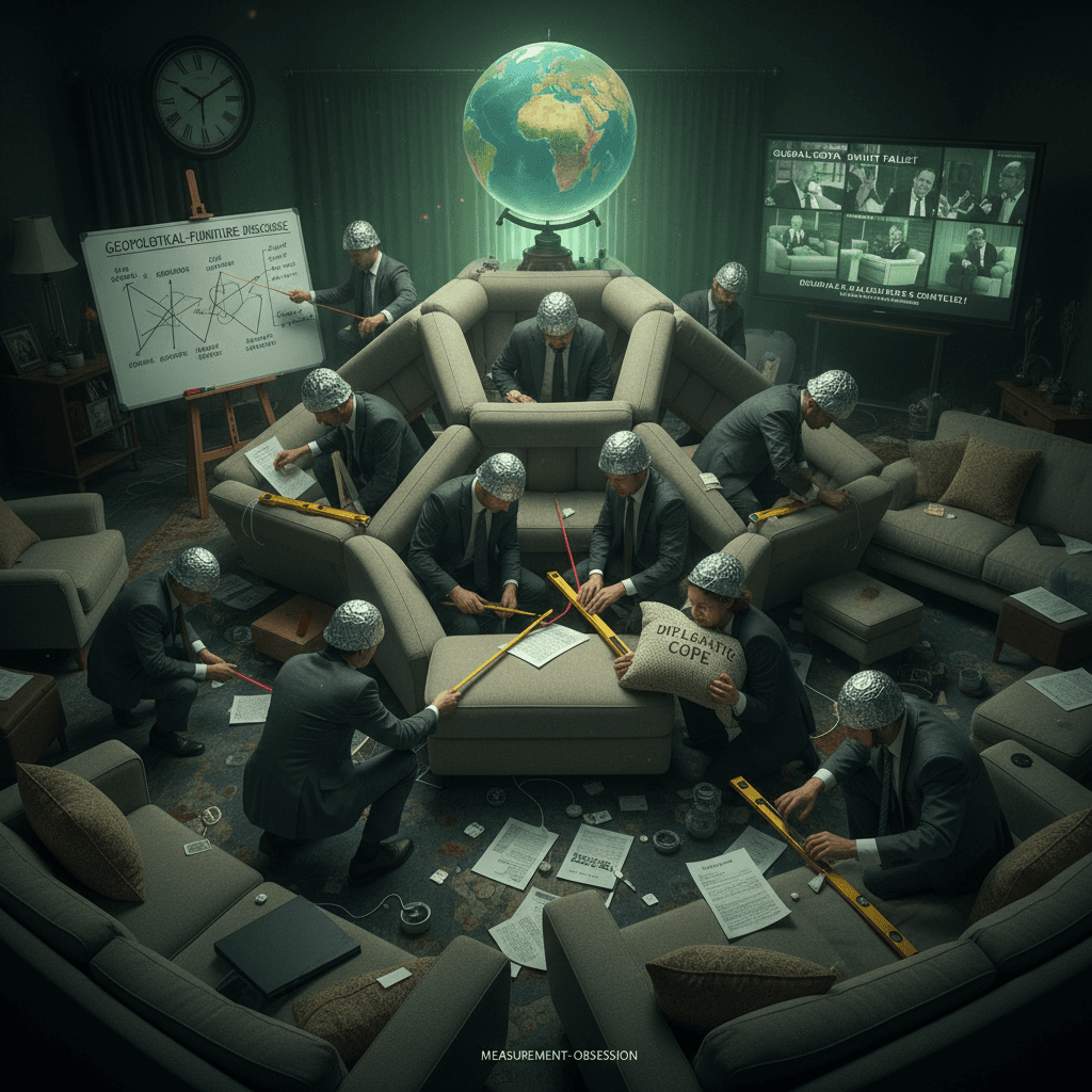 Breaking: International relations decided by couch geometry