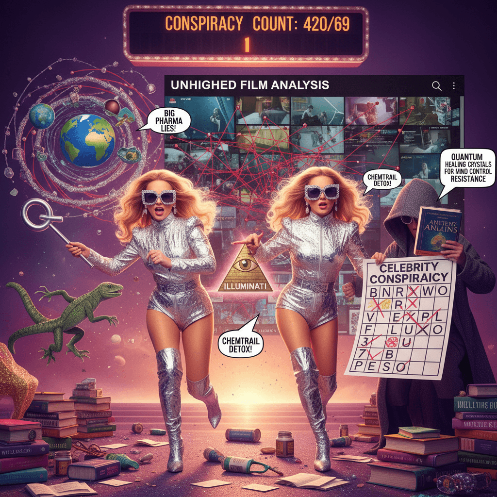 Two pop stars allegedly speedrunning every conspiracy theory in one music video