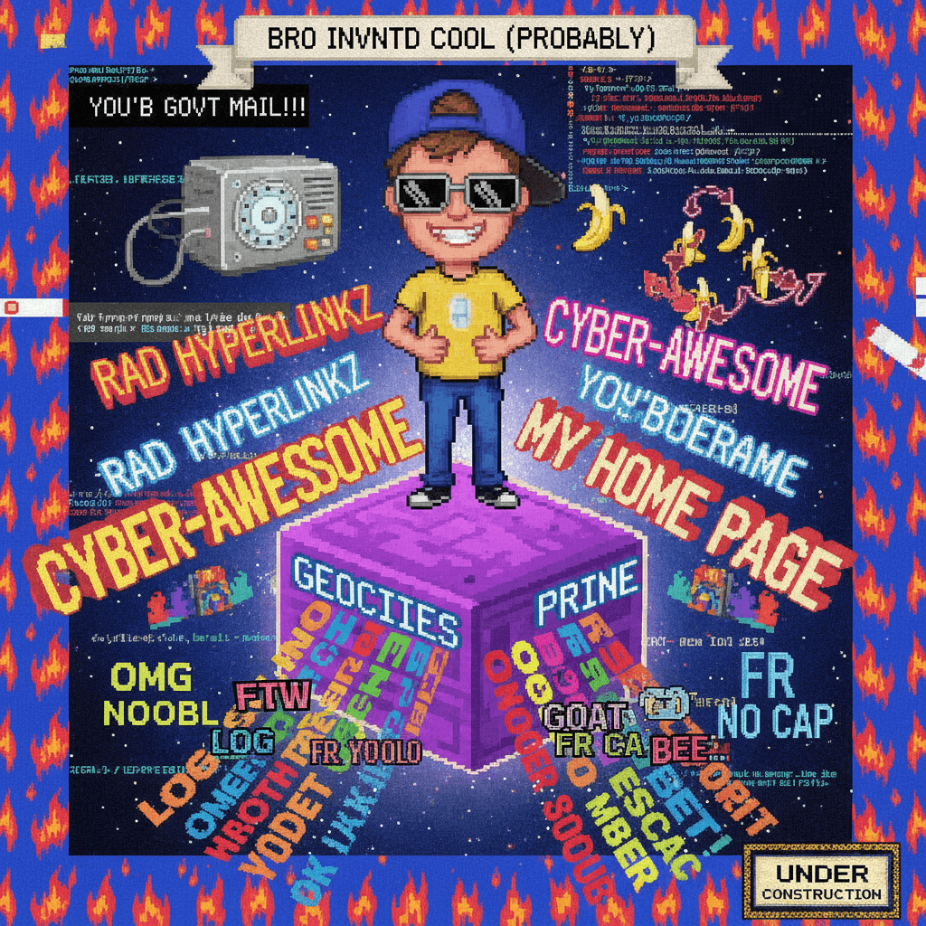 bro discovered geocities in 2024 and thinks he invented cool