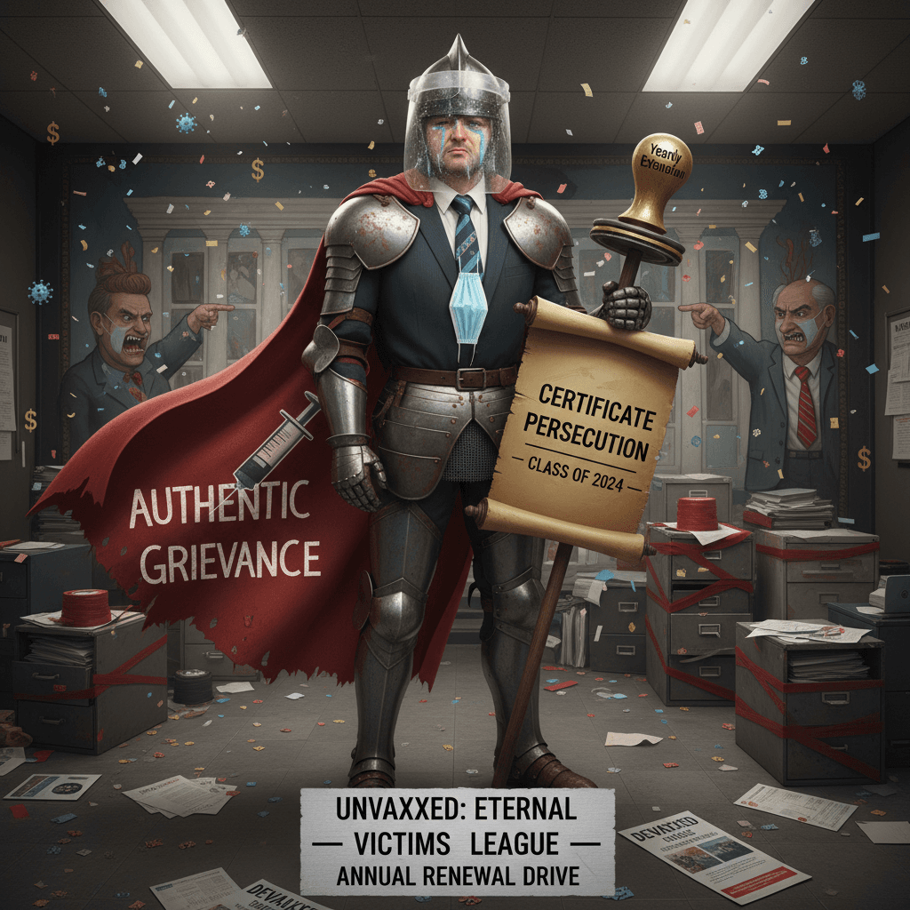 extending the grift: unvaccinated martyrs get another year