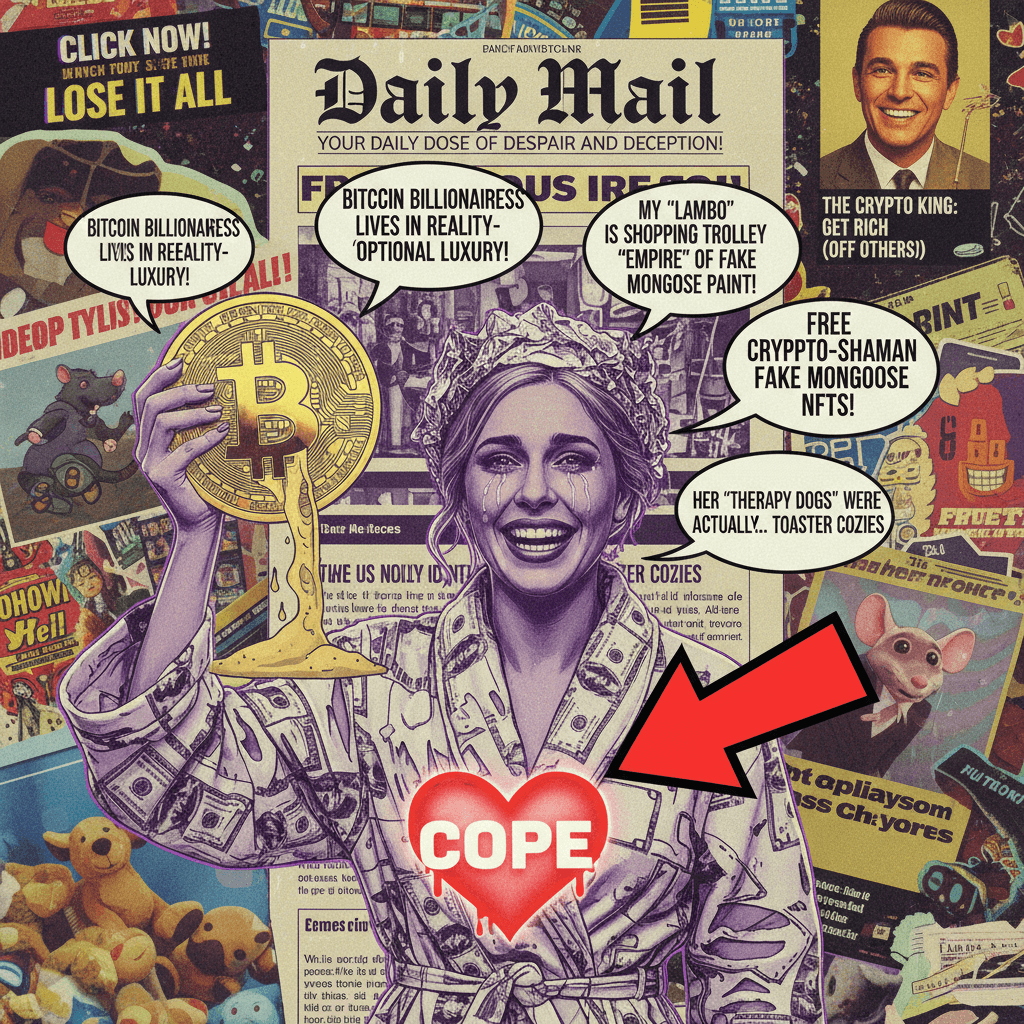 Woman discovers Bitcoin wealth was cope, Daily Mail delivers maximum cringe