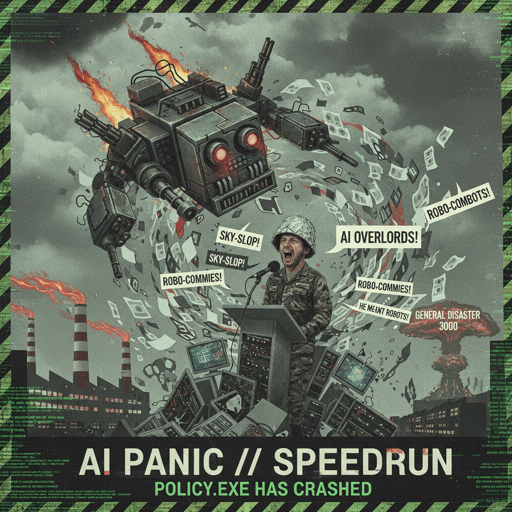 sky-falling energy: fully autonomous killbots definitely what he meant