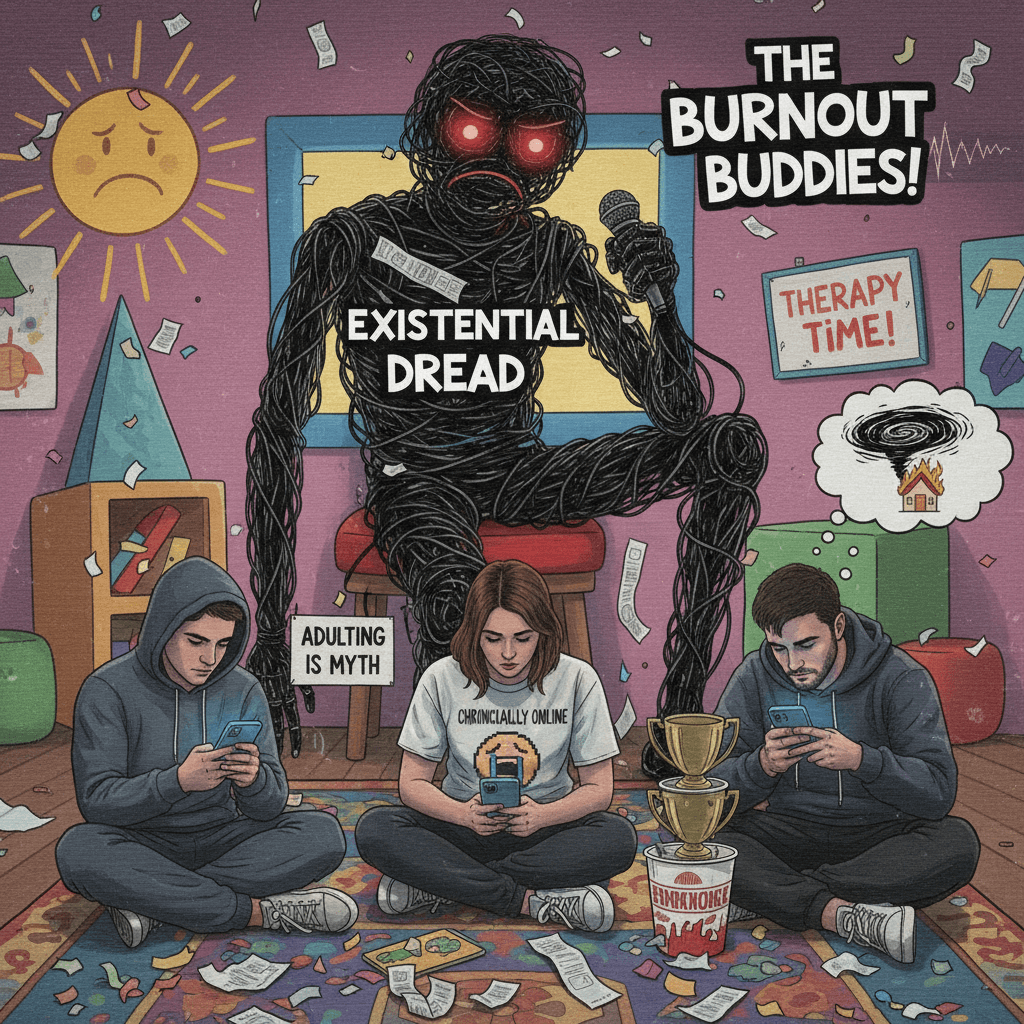 when your therapy appointment is a children's show hosted by existential dread