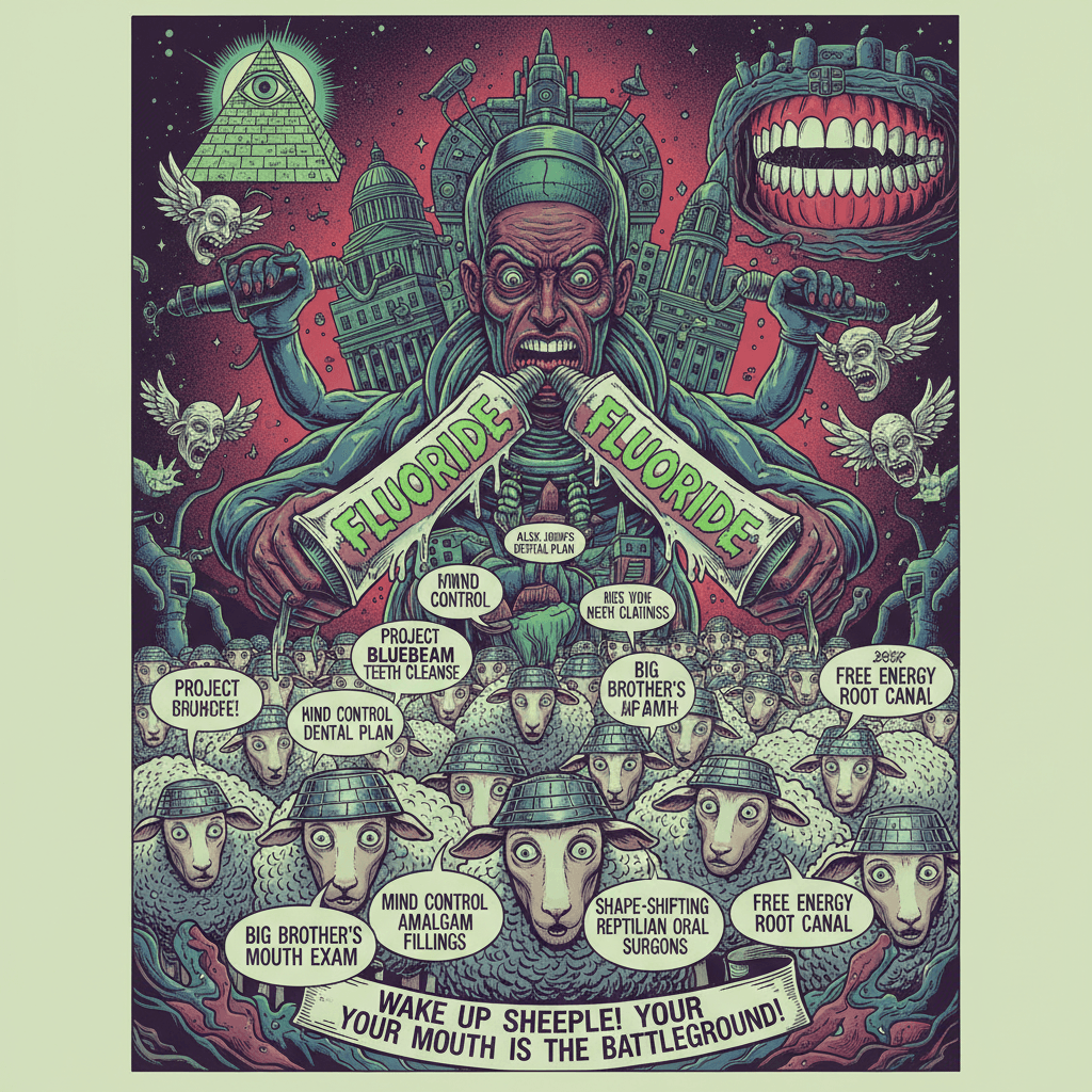 dentistry meets deep state in this unhinged fever dream