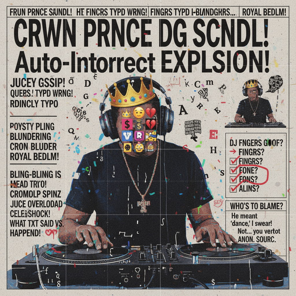 Crown prince DJ scandal told entirely through a malfunctioning autocorrect filter