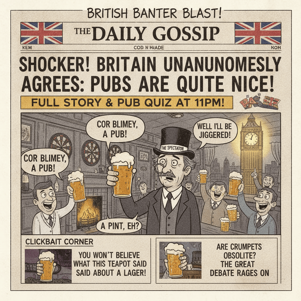 The Spectator discovers Britain likes pubs, headlines at 11