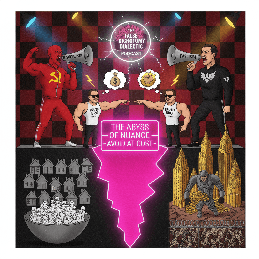 Either socialism or fascism, no in-between—very normal podcast logic