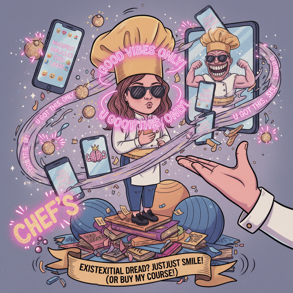 toxic positivity wrapped in narcissism, chef's kiss