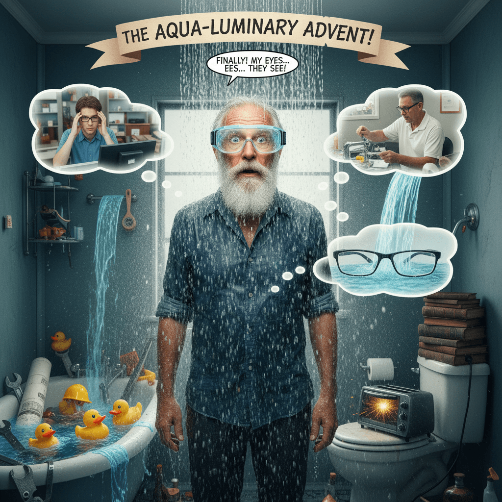 man discovers water-resistant eyewear at retirement age