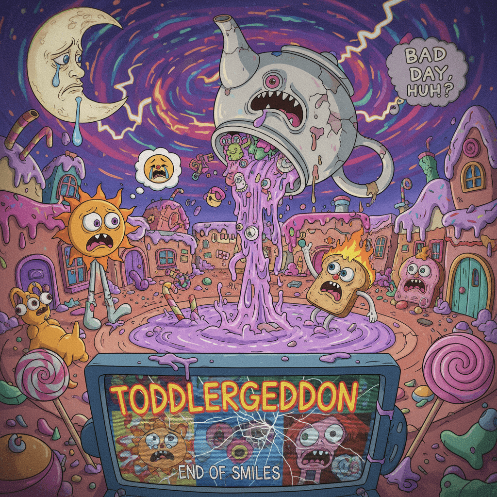 Someone's fever dream about children's TV had a very bad day