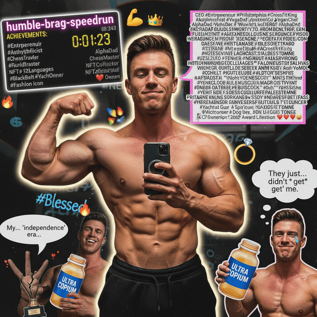 Bro really said 'let me list my entire personality in one breath'