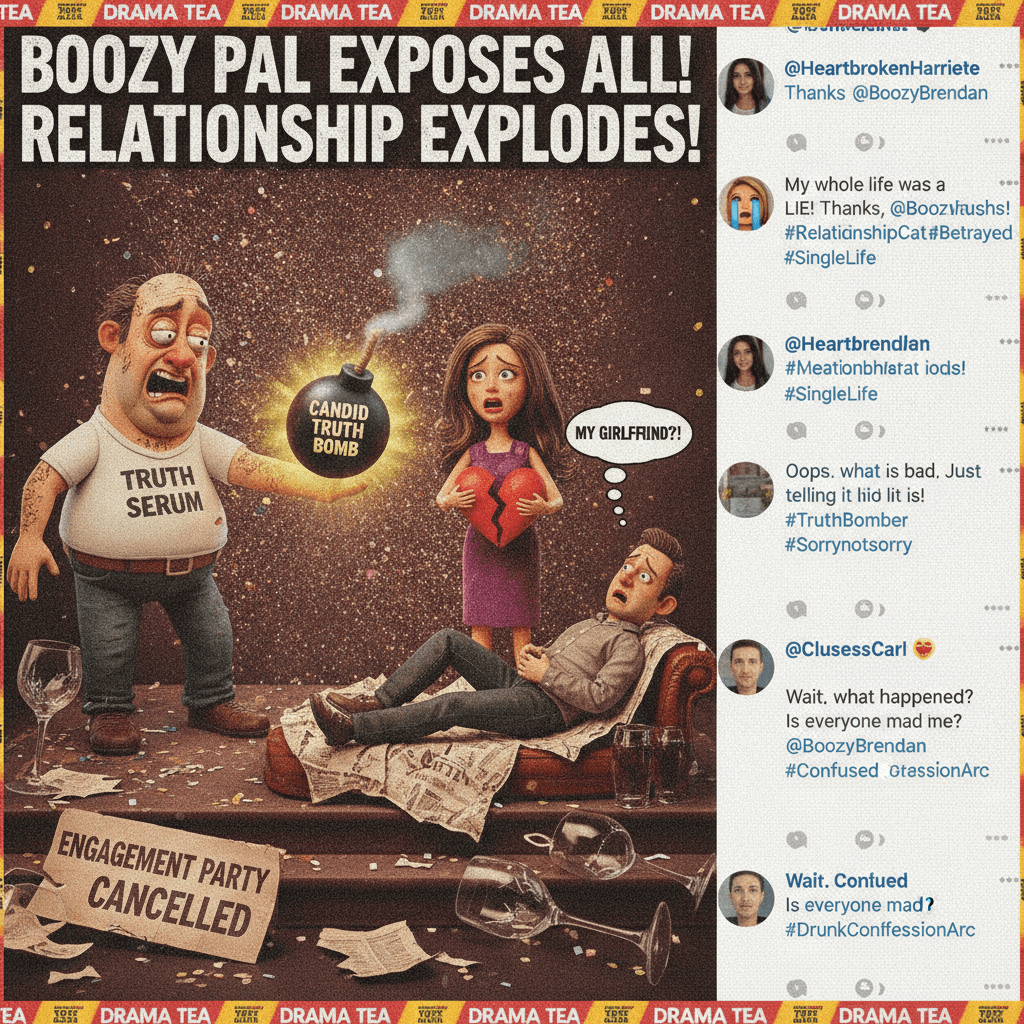 boyfriend's drunk mate commits relationship sabotage via candid truth bomb