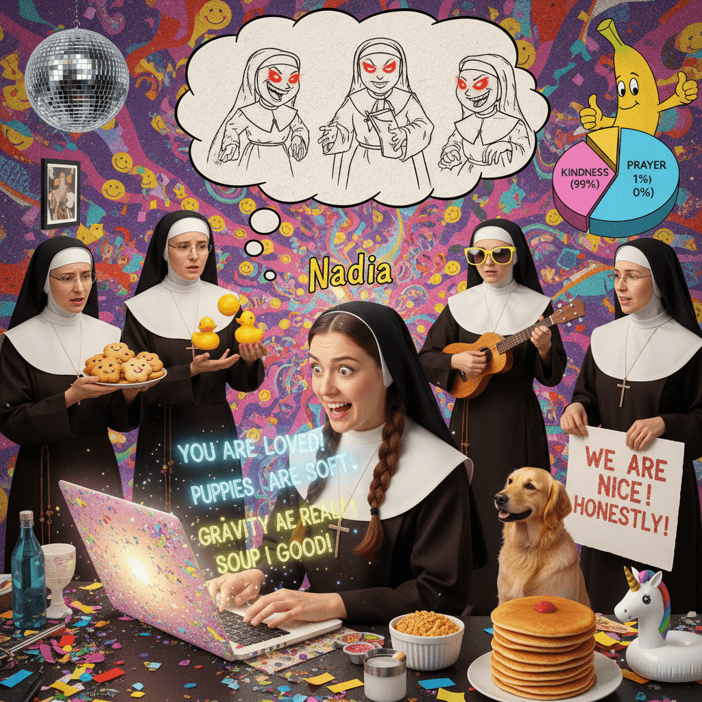 Nadia apparently needed convincing nuns weren't cartoon villains