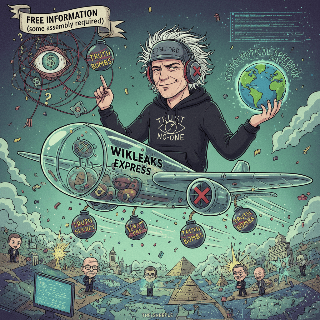 Assange drops truth bombs while ignoring he leaked state secrets