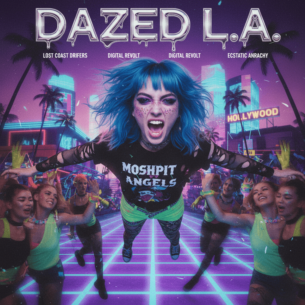 DAZED cover energy meets niche LA subculture vibes