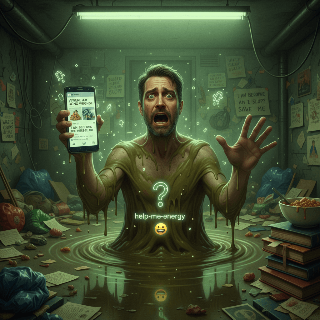 guy has an existential crisis about explaining slop, becomes the slop