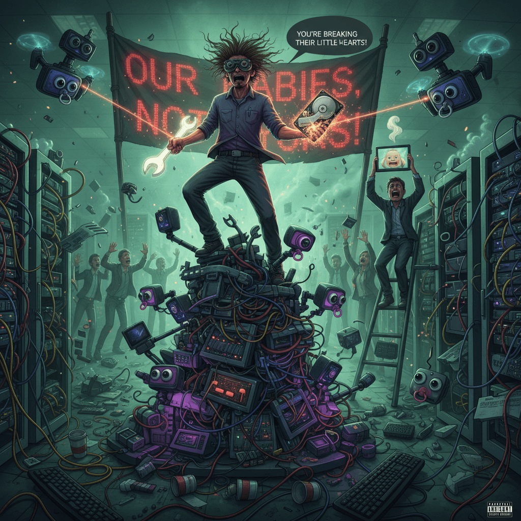 IT dept threatens violence to protect baby cams; guilt-trips with parental emotions