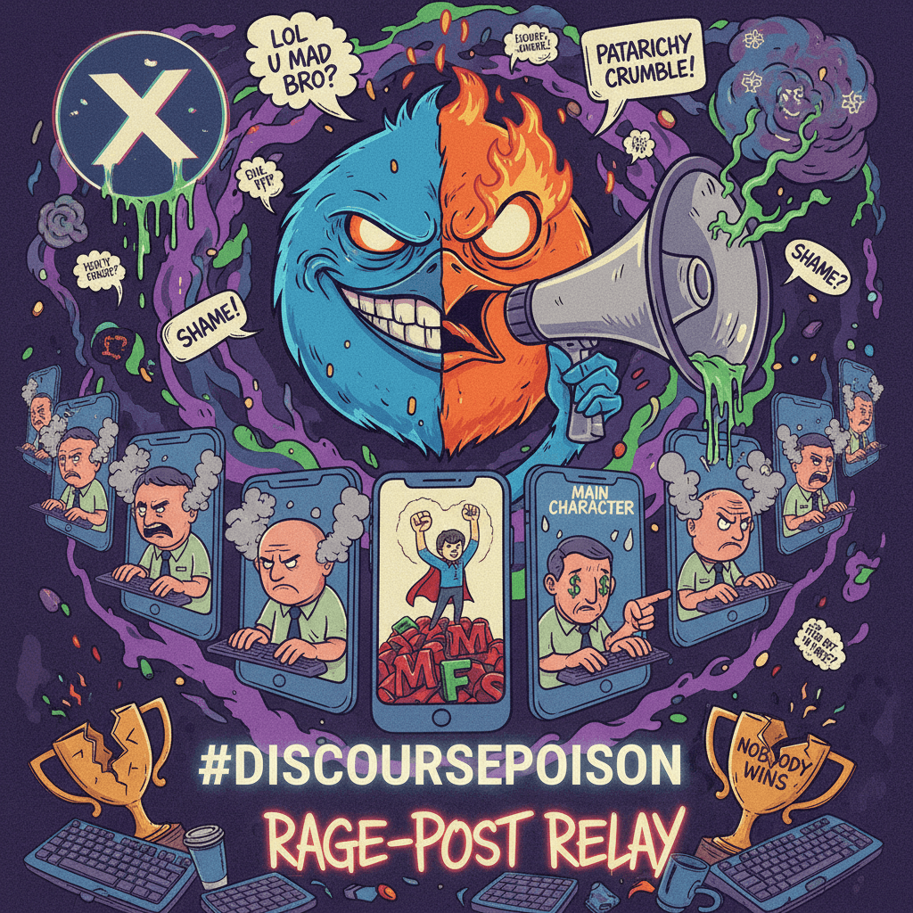 When sarcasm meets moral fury on main: nobody wins, everyone rage-posts