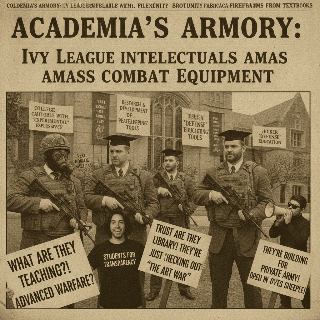 Universities allegedly hoarding tactical gear, very normal, very legal