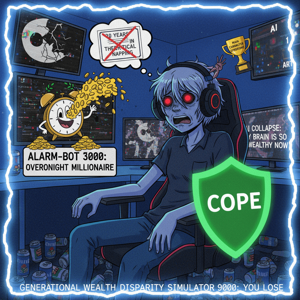 skill issue: spent 20yrs earning what an alarm clock made overnight