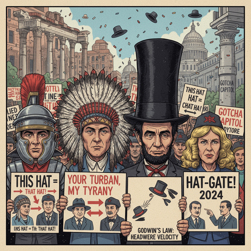 Godwin's Law speedrun: headwear edition