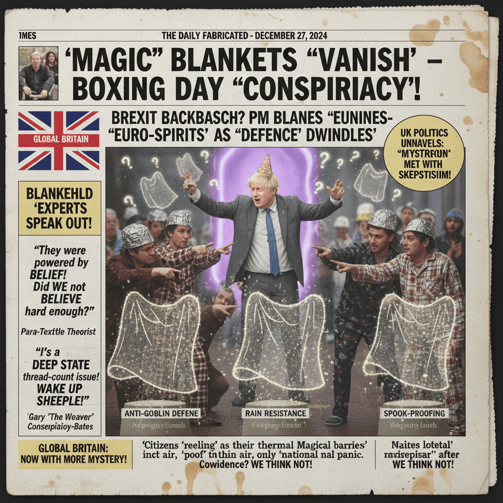 magical blanket shields disappear on boxing day, return mysteriously