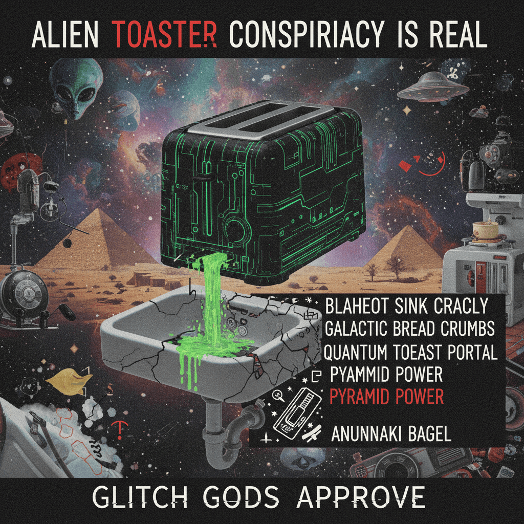 toasters built by aliens, apparently. also blaheot sink of cracly??